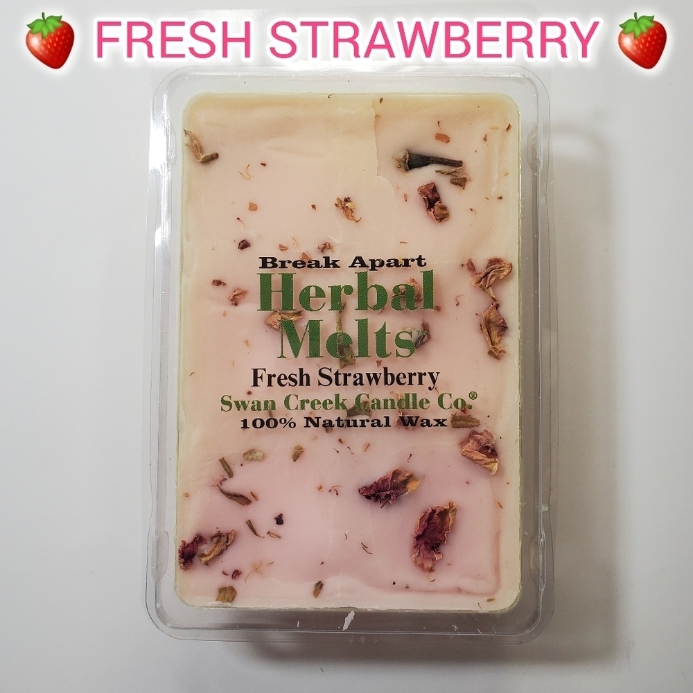 FRESH STRAWBERRY by SWAN CREEK CANDLE CO Herbal Melts 100% Natural Wax 5.25 oz